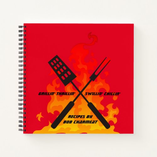 Flames grilling personal cookbook recipe notebook