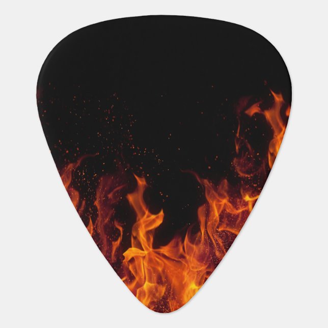 Flames Guitar Pick (Front)