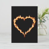 FLAMES HEAT black heart fire burning hot love (Standing Front)