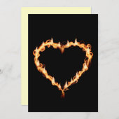 FLAMES HEAT black heart fire burning hot love (Front/Back)