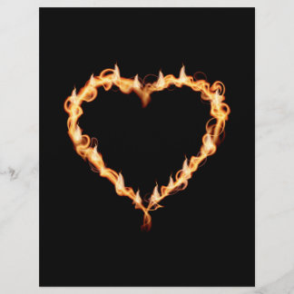 FLAMES HEAT black heart fire burning hot love Flyer