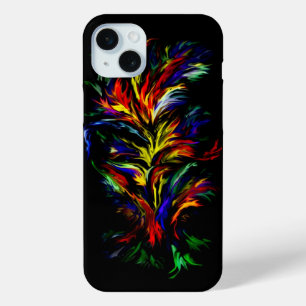 Flames in Rainbow Style iPhone 15 Plus Case