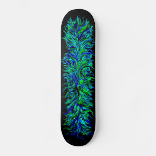 Flames in Rainbow Style Skateboard