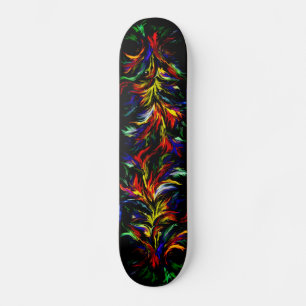 Flames in Rainbow Style Skateboard Deck