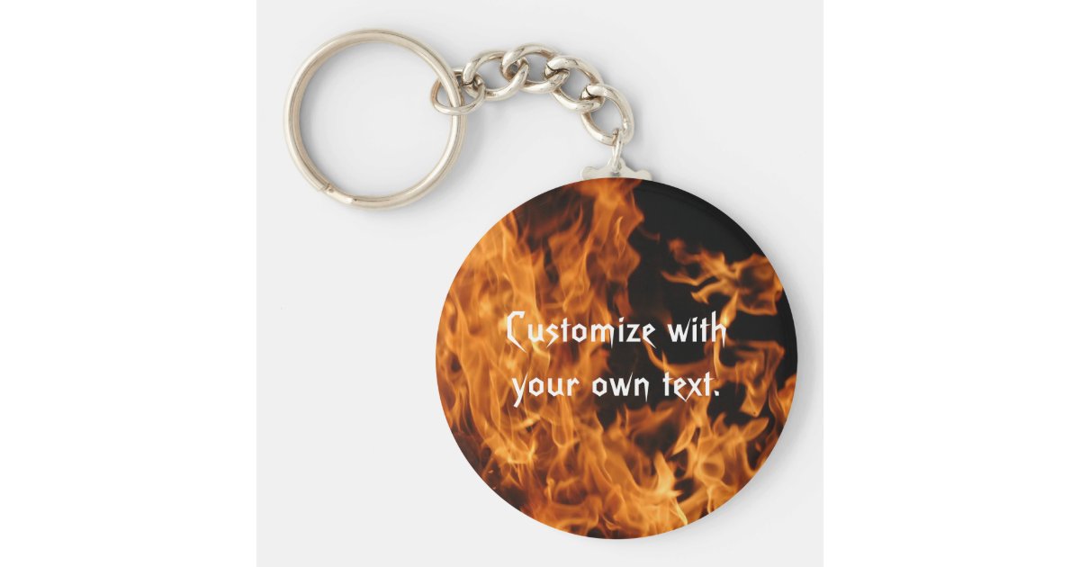 Flames Keychain Zazzle