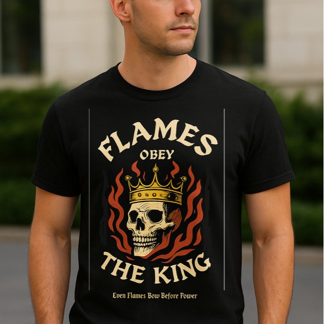 Flames Obey The King | Savage Alpha Gym T-Shirt  (Creator Uploaded)