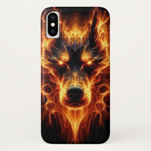   Flames od Power _ Dog  iPhone X Case