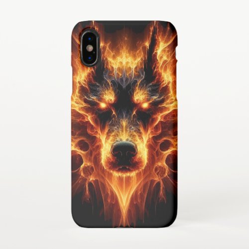 Flames od Power _ Dog iPhone X Case