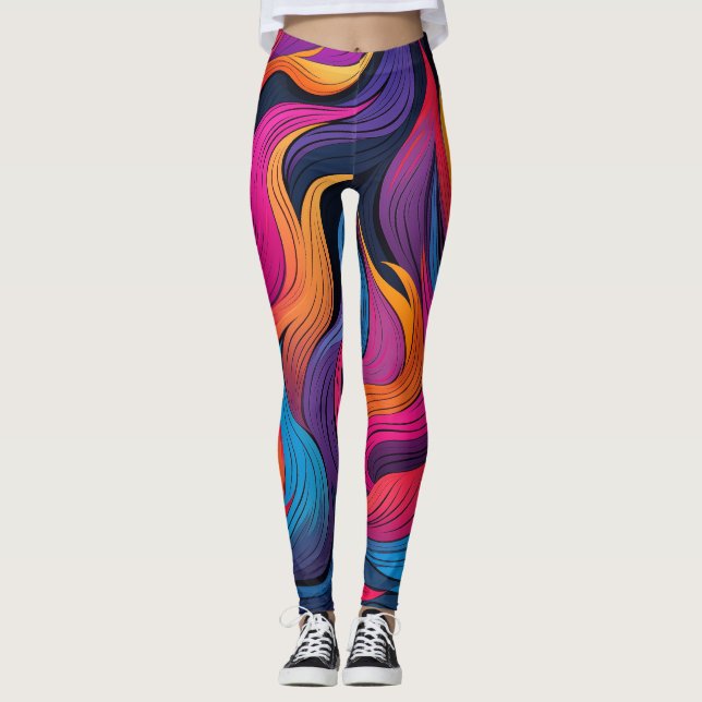 Flames of Color  Leggings (Front)