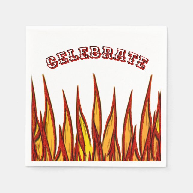 Flames of Fire Napkins (Front)