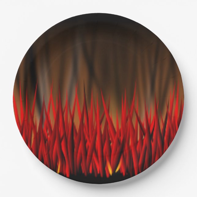 FLAMES OF FIRE PAPER PLATES (Front)