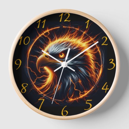 Flames of Freedom Eagles Clock