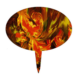 Flames of love cake topper