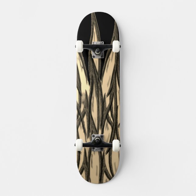 Flames of Tan Skateboard (Front)
