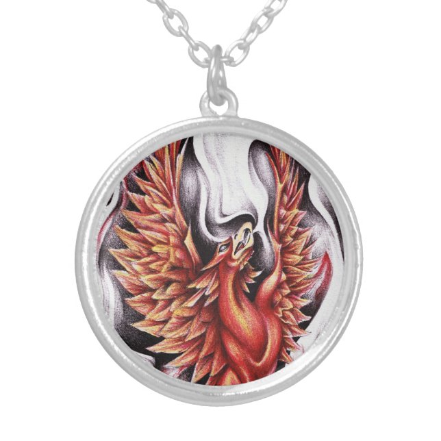 Flames of the Phoenix Necklace Medium Size (Front)