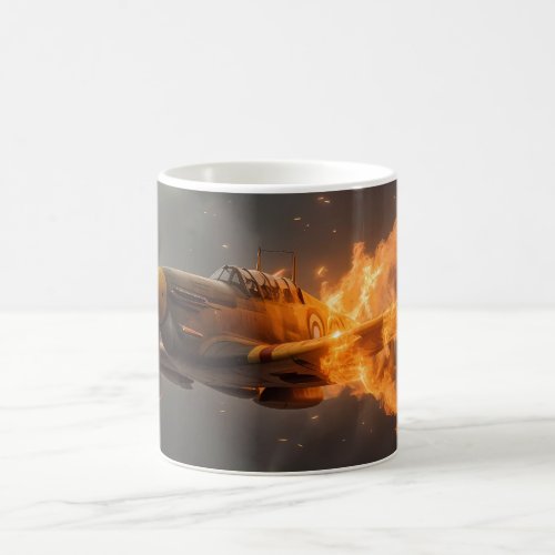 Flames of the Sky A Spitfires Ascent Coffee Mug