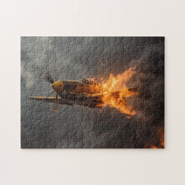 Flames of the Sky: A Spitfire's Ascent Jigsaw Puzzle (Horizontal)
