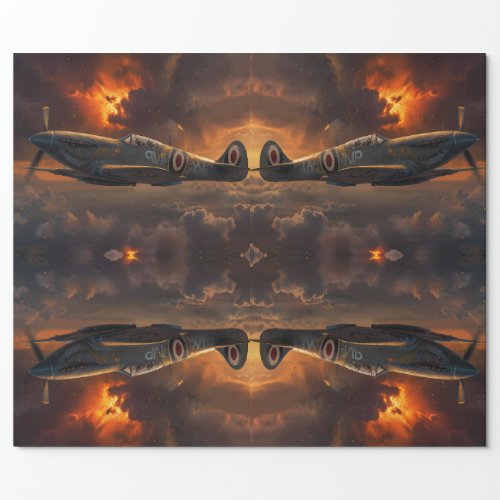 Flames of the Sky A Spitfires Ascent Wrapping Paper