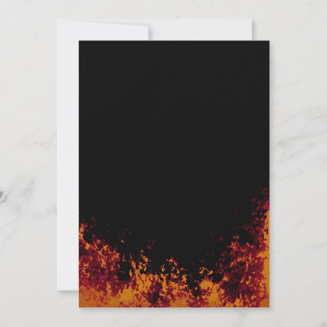 Flames on Black Invitation (Front)