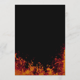 Flames on Black Invitation