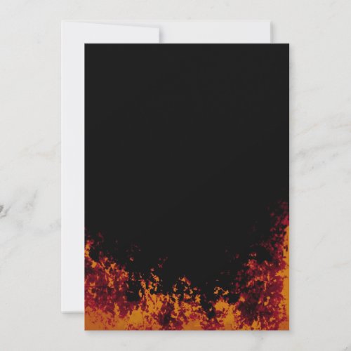 Flames on Black Invitation