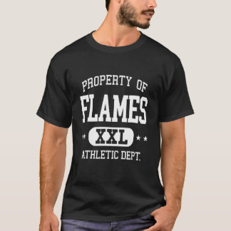 Flames Retro Athletic Property Dept T-Shirt