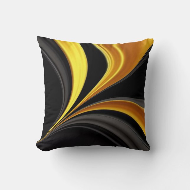 Flames Reversible Throw Pillow (Front)