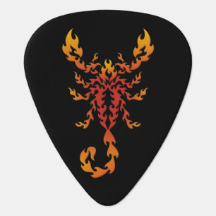Flames Scorpion Guitar Pick