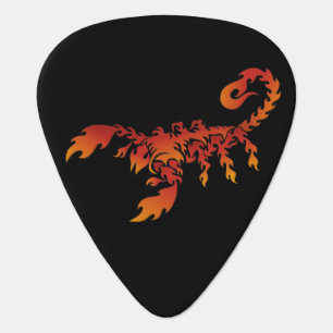 Flames Scorpion Guitar Pick
