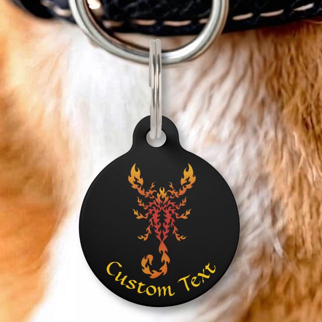 Flames Scorpion Pet ID Tag (Creator Uploaded)