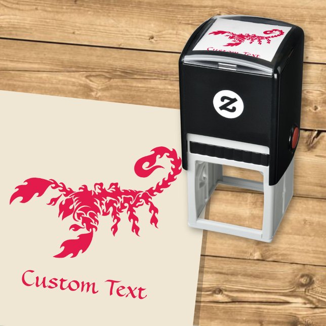 Flames Scorpion Self-inking Stamp (Creator Uploaded)