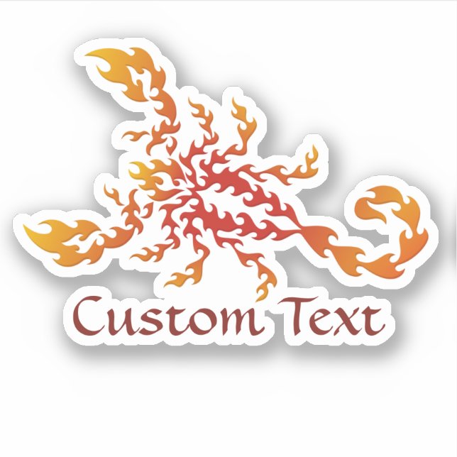 Flames Scorpion Sticker (Front)