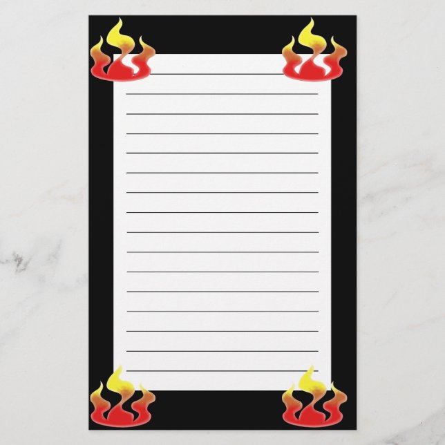 Flames Stationery (Front)