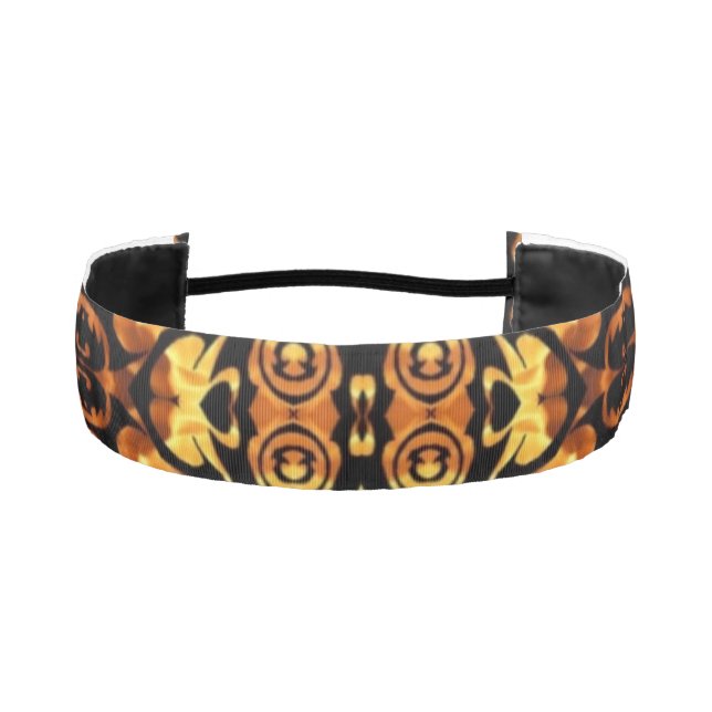 flames tropical hawaiian totem tribal tattoo athletic headband (Front)