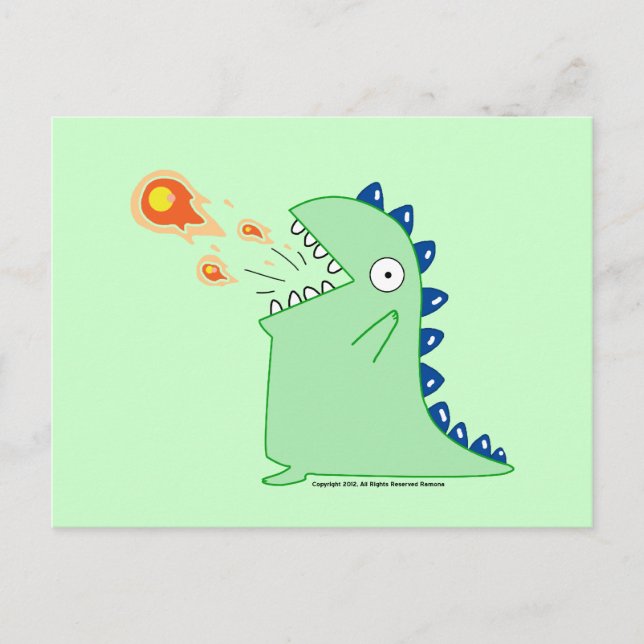 Flamey the Dragon Postcard (Front)