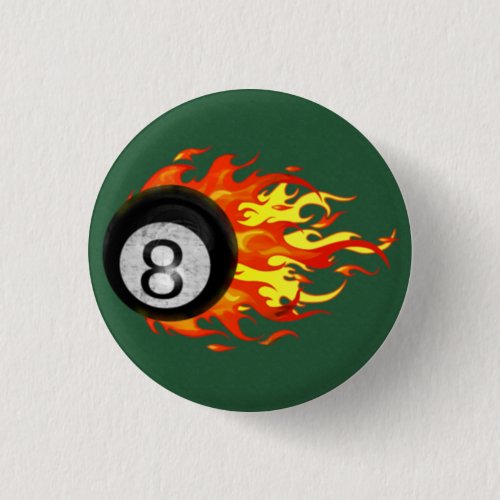 Flaming 8 Ball Button