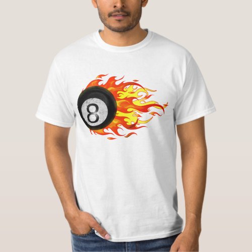 Flaming 8 Ball T_Shirt