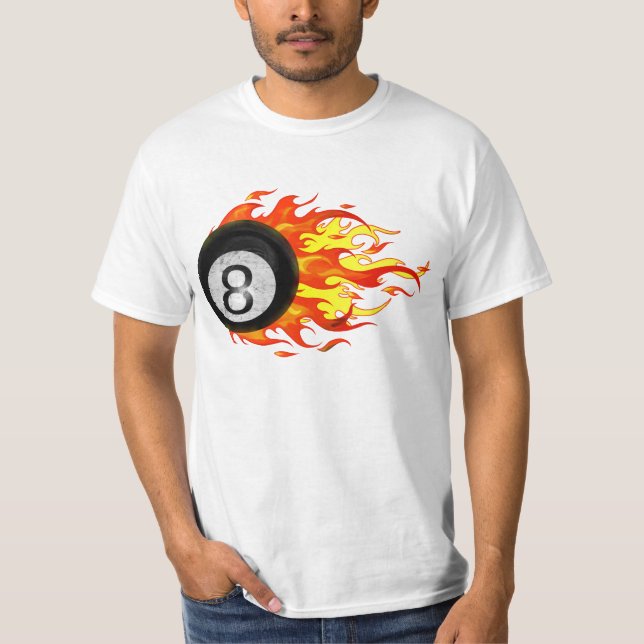 Flaming 8 Ball T-Shirt (Front)