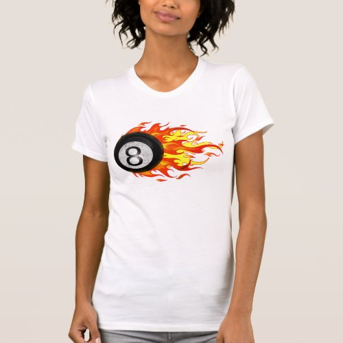 Flaming 8 Ball T_Shirt