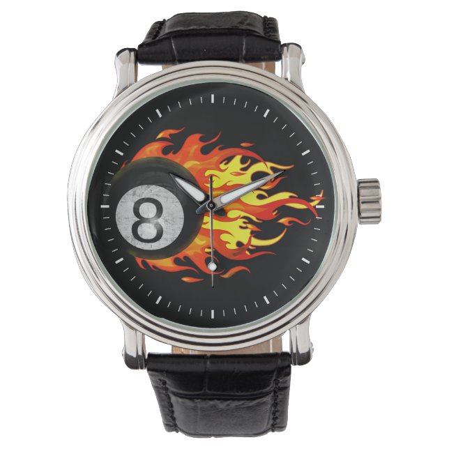 Flaming 8 Ball Watch (Front)