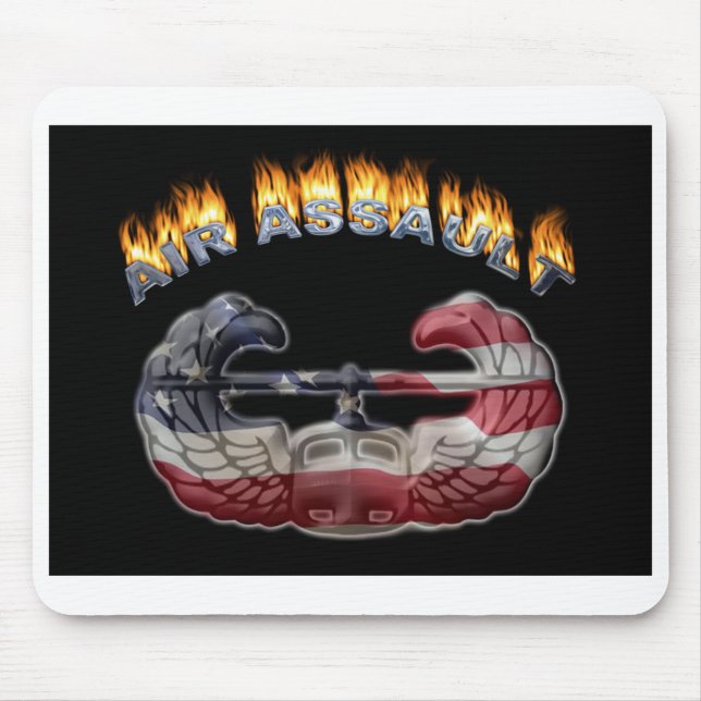 Flaming Air Assault Gift Mouse Pad (Front)