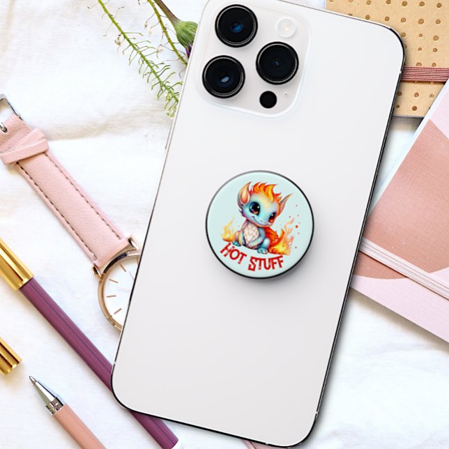Flaming Baby Dragon Hot Stuff PopSocket (Creator Uploaded)