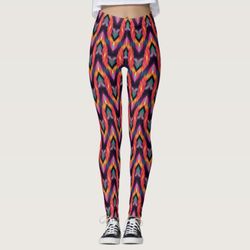 Flaming Bargello Leggings