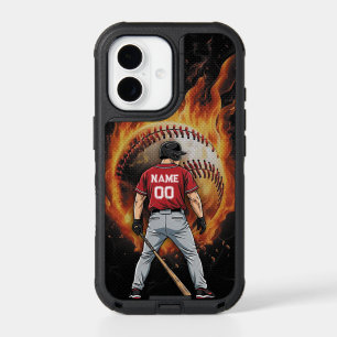 Flaming Baseball Ball Sports iPhone 17 Case