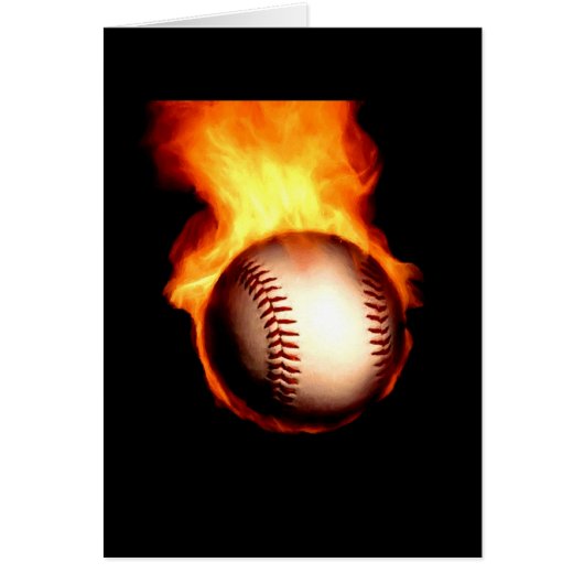 Flaming Baseball Cards (Front)