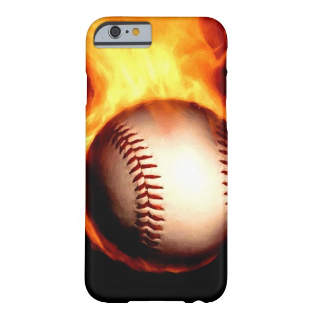 Flaming Baseball Case-Mate iPhone Case (Back)