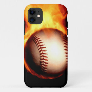 Flaming Baseball iPhone 11 Case