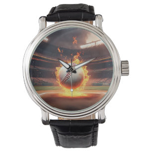 Flaming Baseball In Stadium Watch