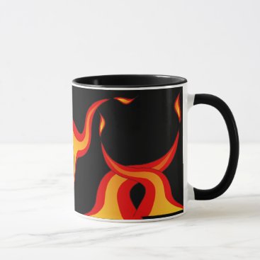 flaming basket ball-mug mug