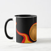 flaming basket ball-mug mug (Left)